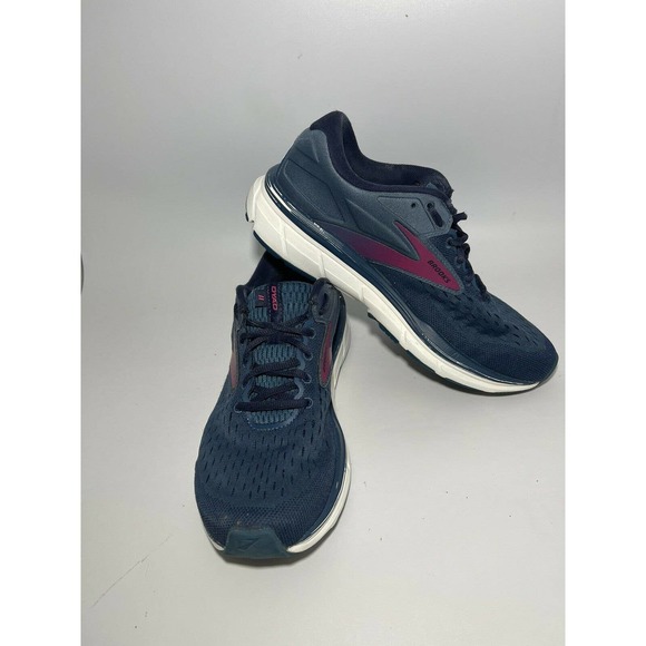 Brooks Shoes - Brooks Woman’s Dyad 11 Navy Blue Athletic Running Shoes Size US 9.5 Medium(B)
